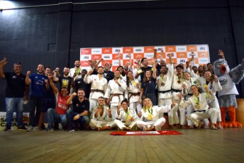 Campeões: Equipes de Judô de São José (Foto: Antonio Prado/Fesporte)